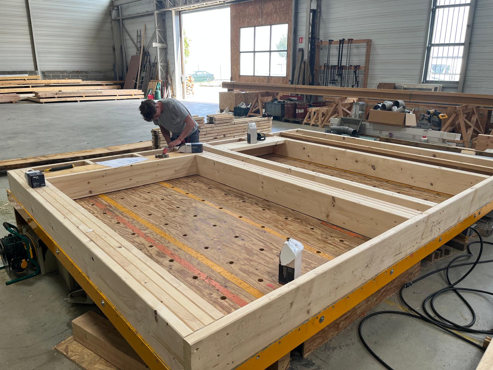 Fabrication de la structure bois en atelier