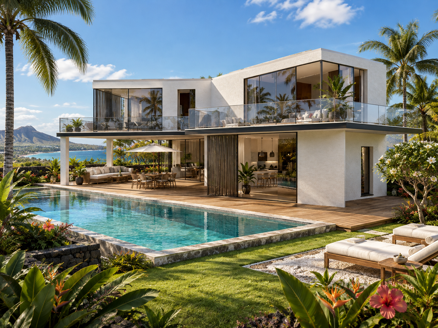 Modèle HAWAII, vue jardin