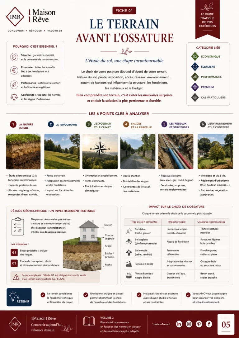 Fiche 01 du guide : le terrain avant l’ossature