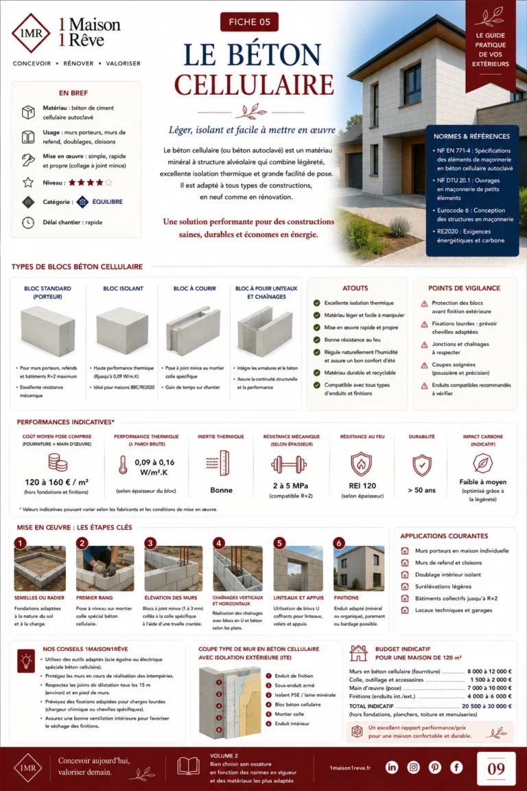 Fiche 05 du guide : le béton cellulaire