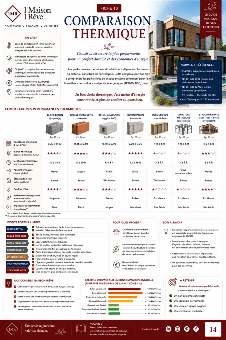 Fiche 10 : comparaison thermique