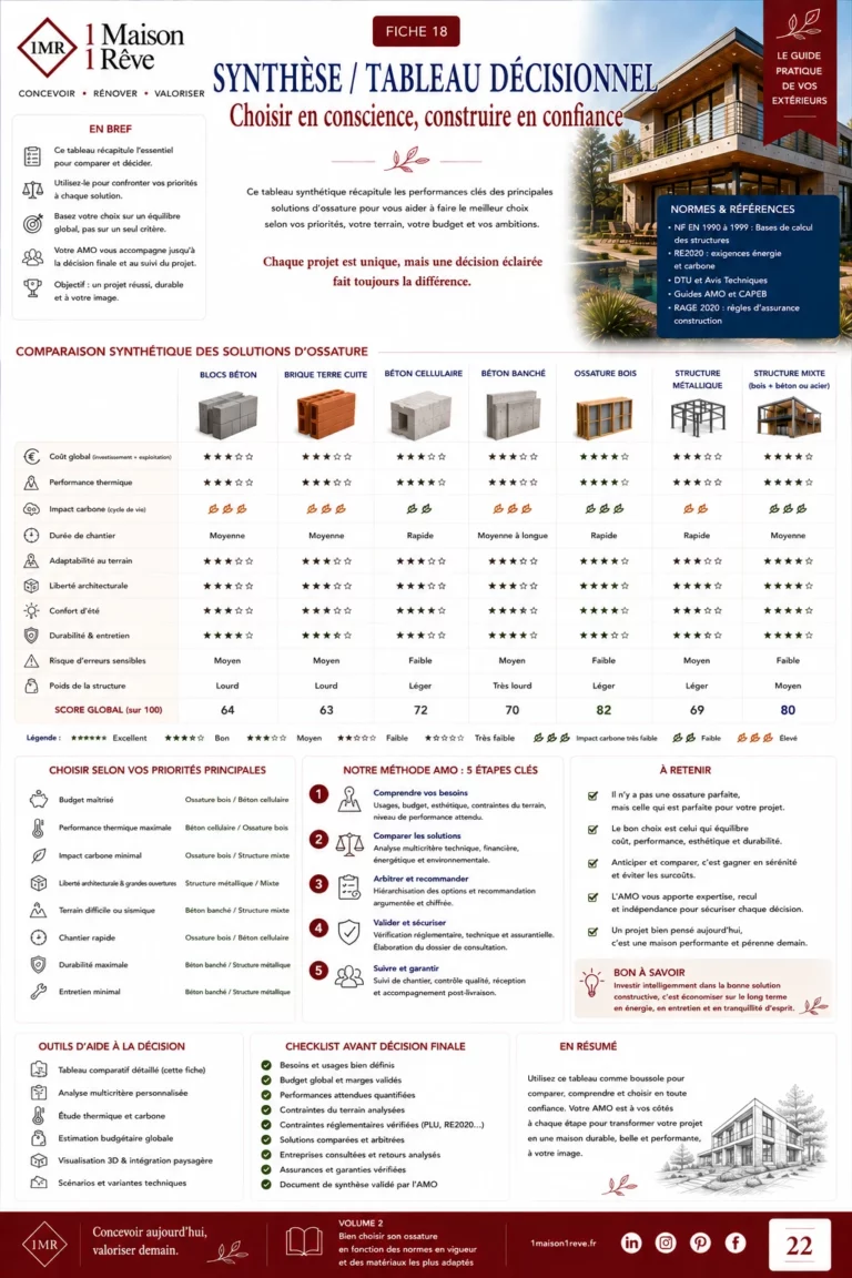 Fiche 18 : synthèse et tableau décisionnel