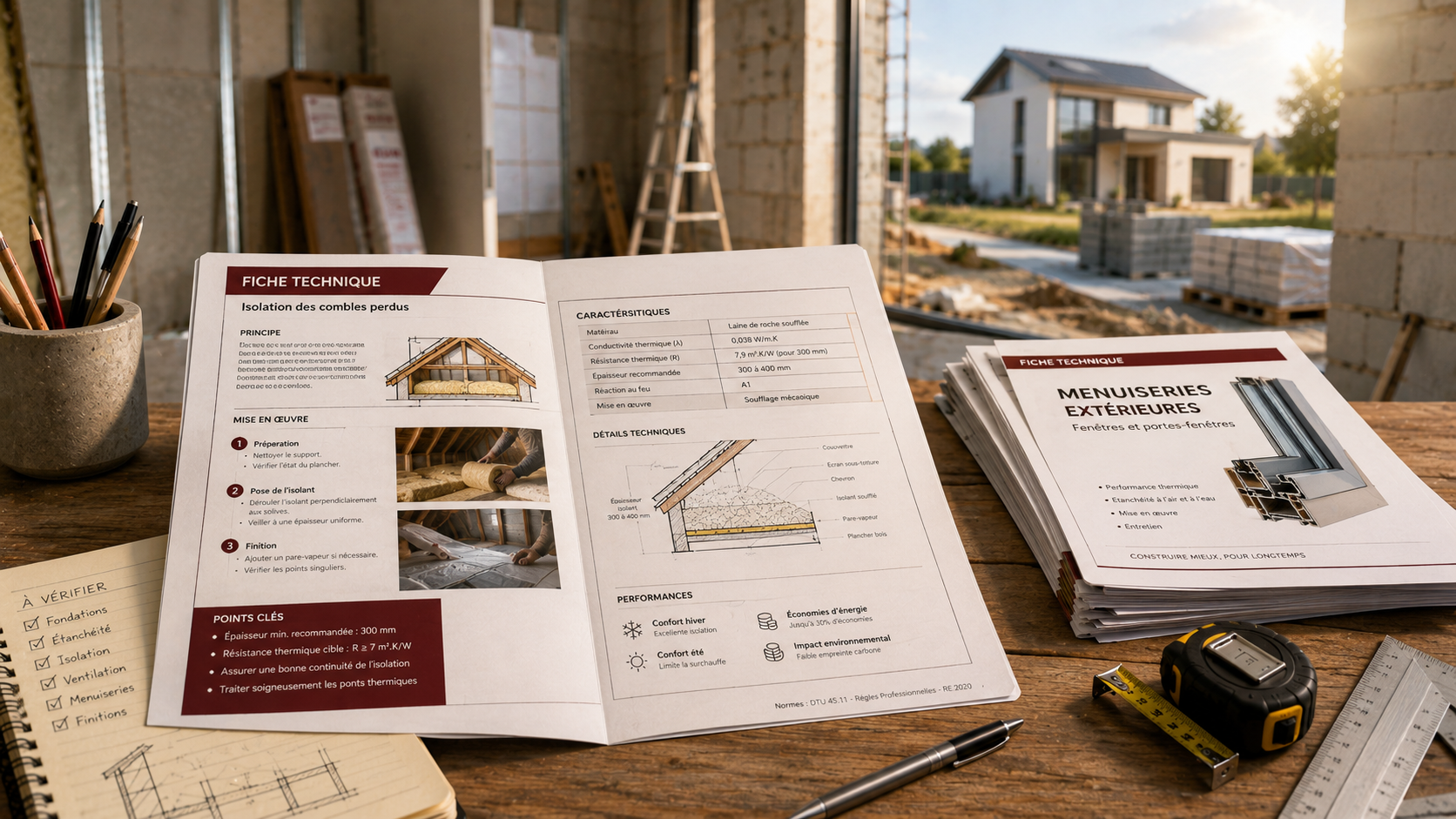 Fiches techniques et plans de construction